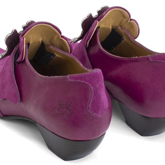 Fluevog  - Truth  Luiza Loafers with Angel Buckle  - Purple (Magenta) - Picture 5 of 12